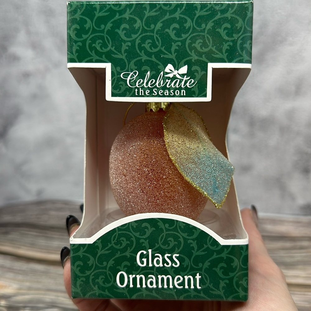 Glass apricot Ornament - Christmas Tree Decoration NWT​ - Picture 2 of 7